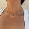 Adornia 14k Gold Plated Freshwater Pearl CZ Halo Necklace - 2 of 4