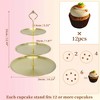 Unique Bargains 3 Layer Dessert Cupcake Stand Round Tiered Serving Tray for Donuts Fruits - 2 of 4