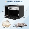 Cat Litter Box Enclosure, Wooden Cat Washroom Furniture with Barn Door, Hidden Litter Box Cover, Dog Proof Feline Litter Boxes, Kitty House - 2 of 4