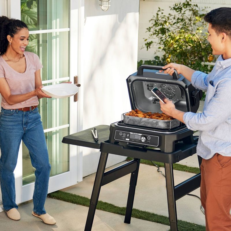 Ninja Woodfire ProConnect Premium XL 7-in-1 Outdoor Grill &#38; Smoker, App Enabled, Woodfire Technology, 2 Built-In Thermometers - OG951, 5 of 13