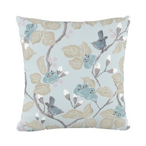 Chinois Floral Square Throw Pillow Blue - Cloth & Co.