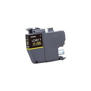 Brother LC401 Yellow High Yield Ink Cartridge Prints Up to 500 Pages (LC401XLYS) - 1 of 3