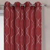 Kate Aurora 2 Piece Clarabelle Embroidered Lattice Matte Sheer Grommet Top Curtain Panels - 84 In. Long - 3 of 4