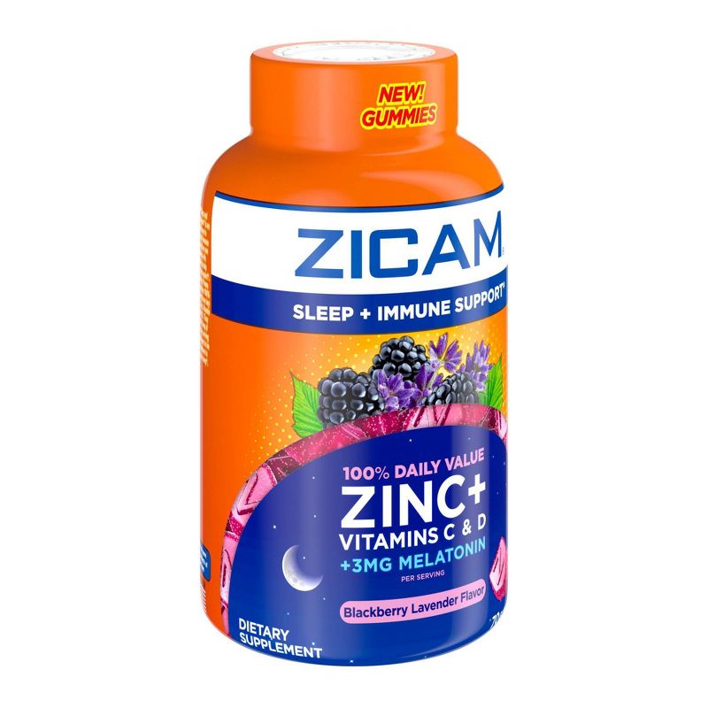 Zicam Nighttime Immune Support Gummies - 70ct, 5 of 7