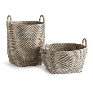 Plum & Post Burma Rattan Orchard Decorative Baskets Set of 2 - 1 of 4