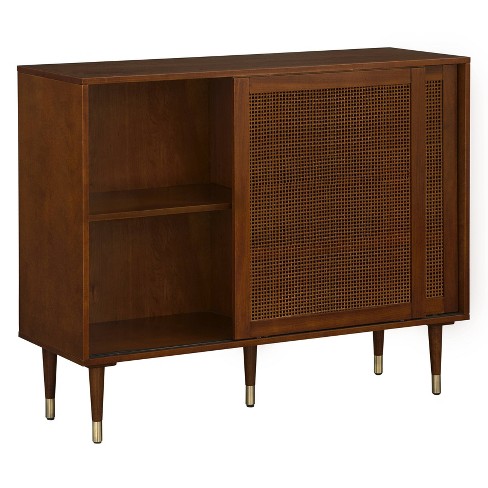 Long 6-Drawer Walnut Credenza / Buffet with Cabinet - Mid Century Modern  Credenzas For Sale - Sweet Modern, Akron, OH