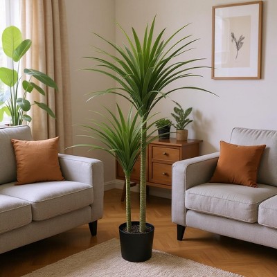 Artificial Fiddle Leaf Fig Tree – Lifelike Fake Palm Plant for Home & Office Decor, No Maintenance, Fade-Resistant,Perfect for Living Room, Bedroom