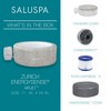 Bestway SaluSpa Zurich AirJet 2 to 4 Person Inflatable Hot Tub Round Portable Outdoor Spa with 120 Soothing Jets and Cover, Gray - 4 of 4