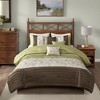 7Pcs Comforter Set, Solid Bedding Set, Polyester Bed Comforter - 2 of 4
