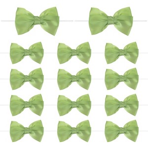 Unique Bargains Polyester Craft DIY Decorative Ribbon Twist Tie Bows 2.4x2.8" 24 Pcs - 1 of 4