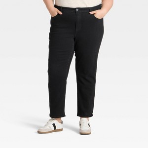 Women's Mid-Rise 80's Slim Straight Ankle Jeans - Universal Thread™ - 1 of 3