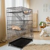 iMounTEK 4-Tier DIY Metal Cat Cage Playpen Enclosure Black - 2 of 3