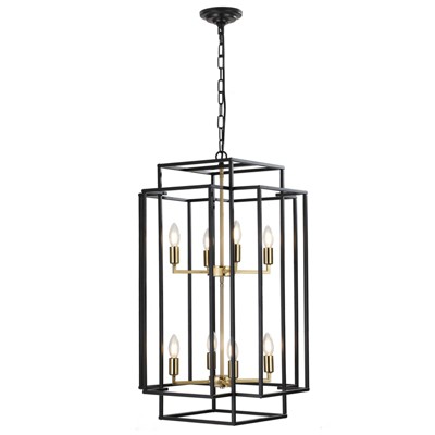 Hanging Pendant Light, Chandeliers With Adjustable Boom, Metal Frame, Removable Metal Rods, Ceiling Light For Hallway, Dining Room, Kitchen Island