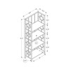 Lyngins 4-Tier Corner Bookshelves with Three-leg Metal Frame,Fan-shaped Shelves,Shelving Units,Bookcases for Living Room,Office - 3 of 4