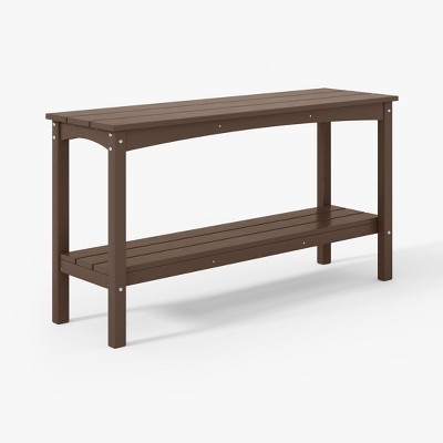 WestinTrends Malibu 55" All Weather HDPE Outdoor Patio Two Shelf Table