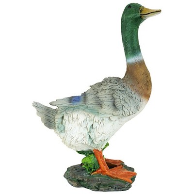 Hand-Painted Resin Mallard Duck Garden Statue