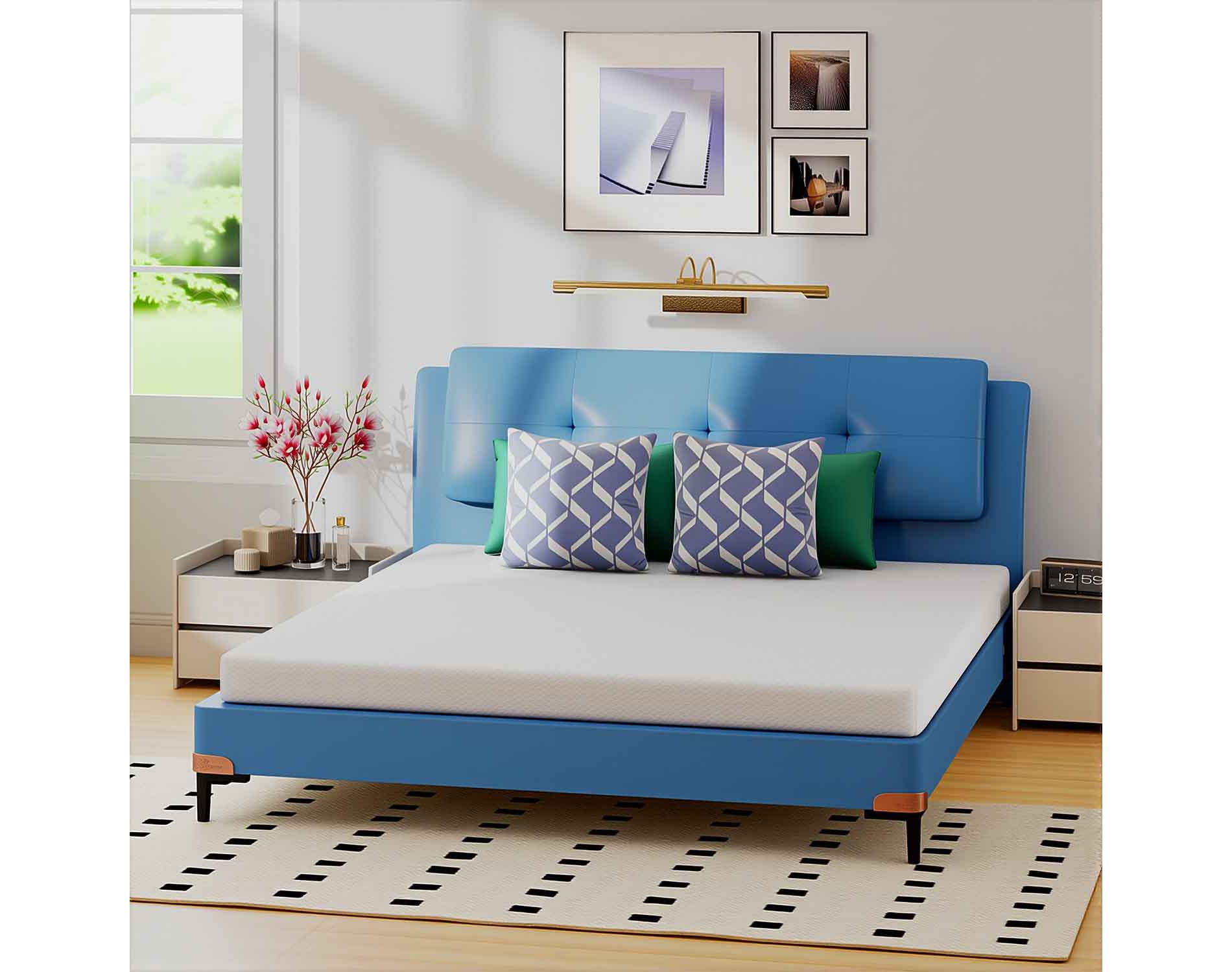 BestMassage 5 Inch Green Tea Memory Foam Mattress Cooling Gel Infused Mattress
