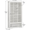Tall Shoe Cabinet, 9 Tier Shoe Storage Cabinet, Freestanding Wooden Shoe Cabinet Organizer with 24 Cubbies and 3 Hooks - 3 of 4