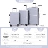 Luggage 3 Piece Set(20"/24"/28"), Hardshell Suitcase With Double Mute Spinner Wheels, TSA Lock - 4 of 4
