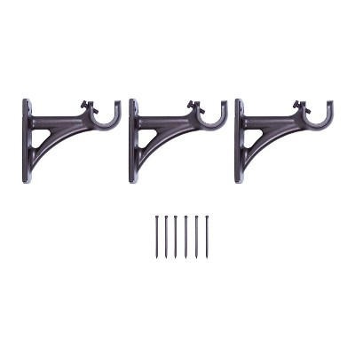 Antique Copper Adjustable Steel Curtain Rod with Decorative Finials