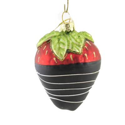 Holiday Ornament 2.75" Chocolate Dipped Strawberry Sweet Fruit Romance Love  -  Tree Ornaments