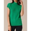 INSPIRE CHIC Women's Sleeveless Mock Neck Knitted Pullover Sweater Tops - 2 of 4