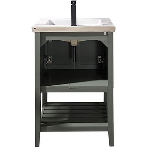 HomeStock 24-inch Kd Pewter Green Sink Vanity - 1 of 4