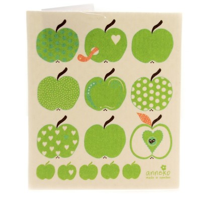 Swedish Dish Cloth 8.0" Green Apple Kitchen Clean Dishes Absorbent  -  Dish Cloth