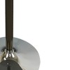 HomeRoots 36" Black and Silver Wood and Metal Pedestal Base Round Top Dining Table - 4 of 4