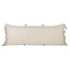 14X36 Inch Hand Woven Geo Diamond Pillow Black Cotton With Polyester Fill by Foreside Home & Garden - 4 of 4