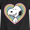 Girls' - Peanuts - Snoopy Heart Fitted Short Sleeve Graphic T-Shirt - 2 of 4