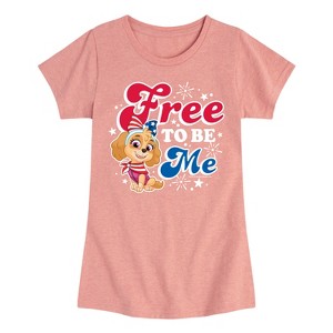 Girls' - Paw Patrol - Americana Fitted Short Sleeve Graphic T-Shirt - 1 of 4