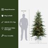 LuxenHome 7Ft Pre-Lit Artificial Fir Christmas Tree, Green Branches with Warm Lights & Metal Stand - 4 of 4