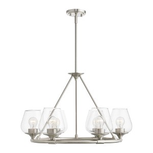 Livex Lighting Willow 6 - Light Chandelier in  Brushed Nickel - 1 of 4