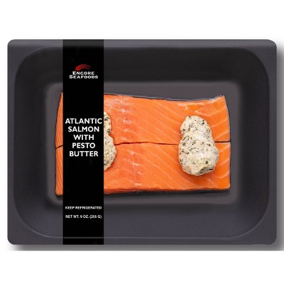 Encore Atlantic Salmon with Pesto Butter - 9oz/2ct