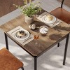 3-Piece Kitchen Table Set for 2, Wooden Dining Table Set for Small Place, Farmhouse Table Set with Table and Chair for Small Rooms or Flats, Brown - 4 of 4