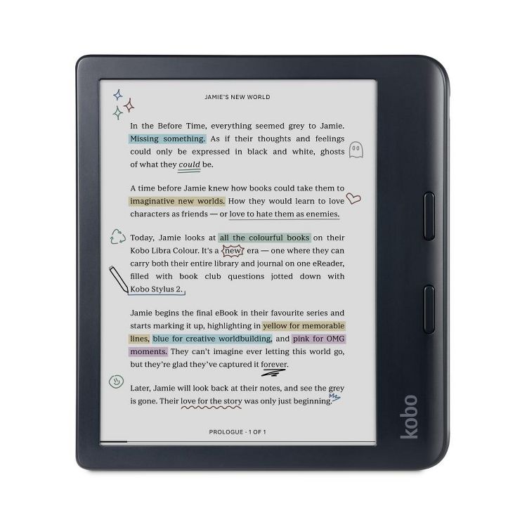 Kobo Libra Colour Black eReader with SleepCover Bundle, 2 of 5