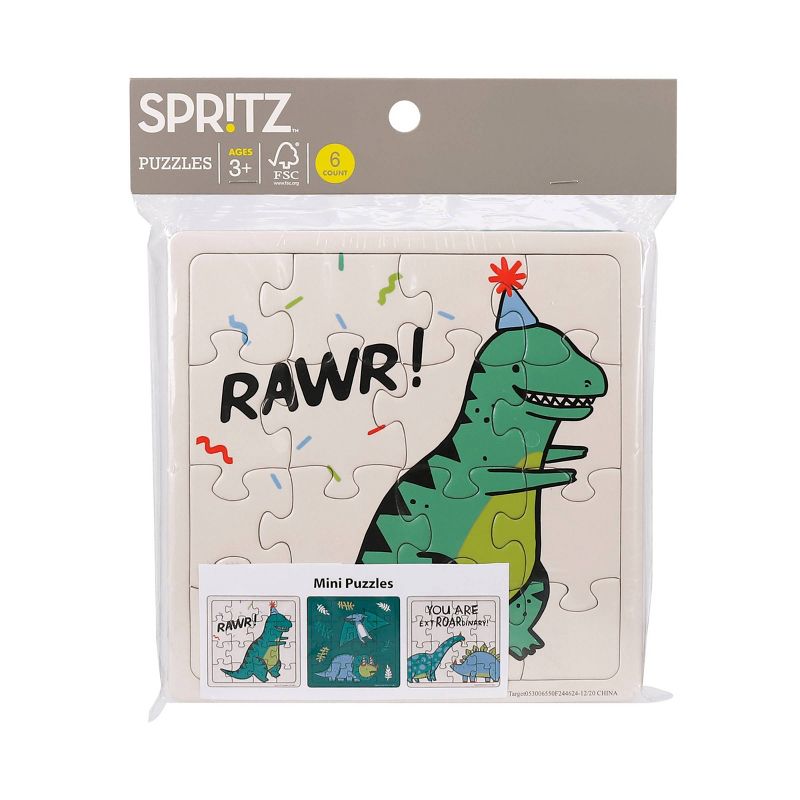 6ct Fossil Friends Dinosaur Puzzle Party Favors - Spritz&#8482;, 3 of 6