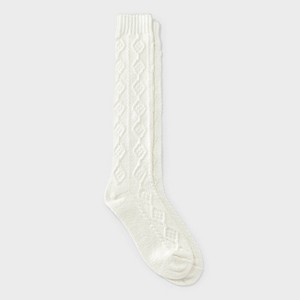ivory dress socks Women's Cable Super Soft Knee High Stretch Fabrics