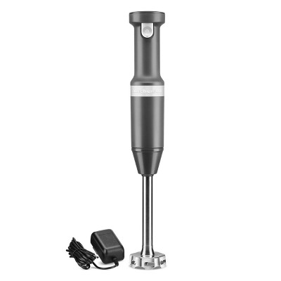 KitchenAid Variable-Speed Cordless Hand Blender with Chopper and Whisk attachment - Charcoal Gray