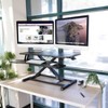 Mount-It! Standing Desk Converter | Height Adjustment from 4.3" to 19.9" | 37 Lbs. Weight Capacity | Black - 3 of 4
