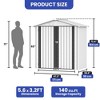 5.6x3.2Feet Outdoor Metal Storage Shed,Garden Shed with Lockable Door and Ventilation for Equipment, Mowers, Bikes - 2 of 4