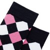 Pink and White Diamond Pattern Socks (Women's Sizes, Adult Medium) from the Sock Panda - 3 of 3