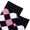 Pink and White Diamond Pattern Socks (Women's Sizes Adult Medium) from the Sock Panda - image 3 of 3