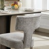 TIRAMISUBEST Mid Century Modern Dining Chairs Set of 2, Upholstered Kitchen Chairs with Nailhead Trim & Silver Legs - 4 of 4