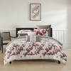 N Natori Floral Oversized Cotton Sateen Comforter Set with matching Shams - 2 of 4