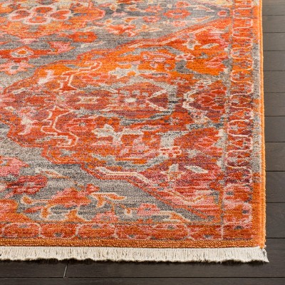 Vintage Floral Multicolor Synthetic Runner Rug