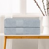 Unique Bargains Absorbent Quick Dry Solid Cotton Textured Bath Towels 2 Packs - 3 of 4