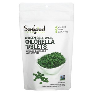 Sunfood Broken Cell Wall Chlorella Tablets, 250 mg, 452 Tablets, 4 oz (113 g) - 1 of 2