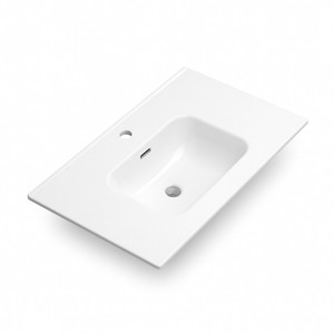 ChicFurnit Bathroom Sinks Vessel Sink Rectangle Sink Vanity Sink Art Basin Undermount Bathroom Sink for Bathroom, White, 32.09"*18.31"*6.89" - 1 of 4